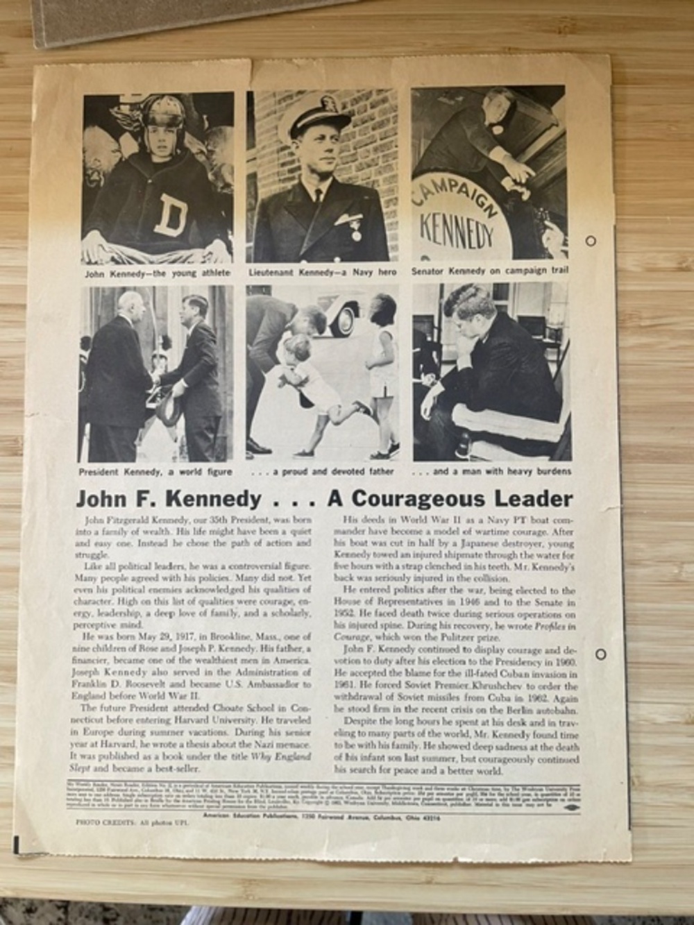 Weekly Reader-Kennedy 1963 - Picture 2 of 2